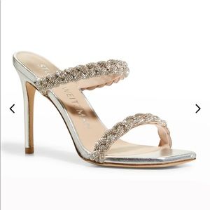 Stuart Weitzman Addison Silver Crystal Heels